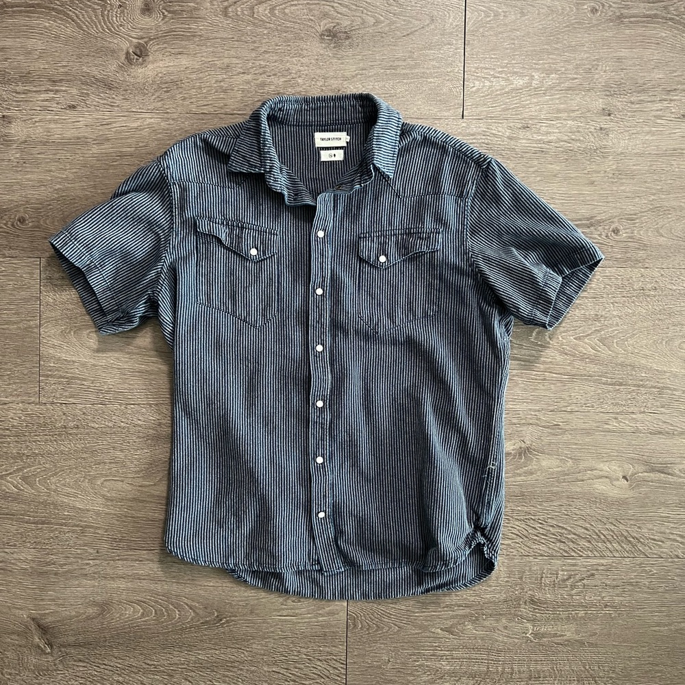 Taylor Stitch Men’s The Short Sleeve Western Shirt - size 46